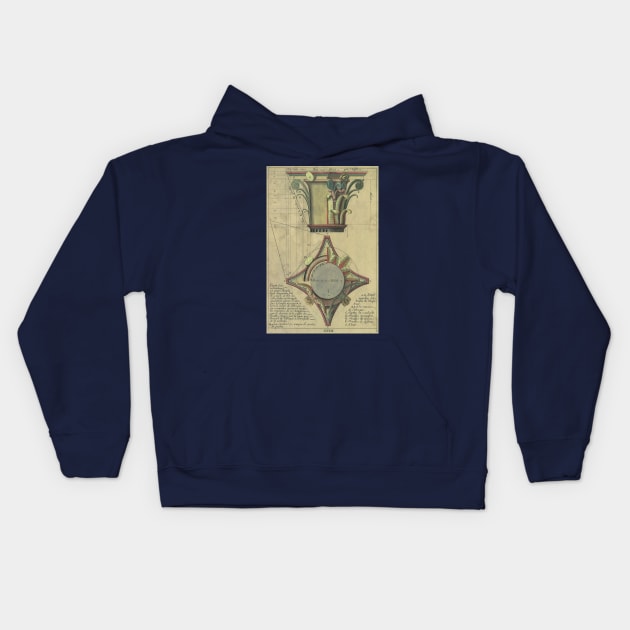 Five Orders of Architecture by Vignola Kids Hoodie by MasterpieceCafe